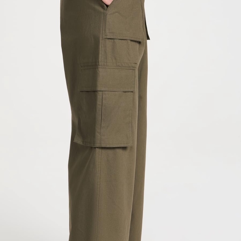 MOON RIVER Cotton Olive Cargo Pants - Picture 4 of 15